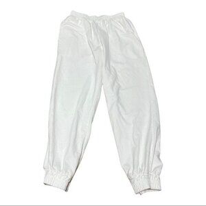 Nasty Gal White Cropped Joggers‎ Size M